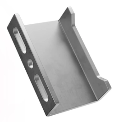 Formed sheet metal L-bracket with slotted mounting holes