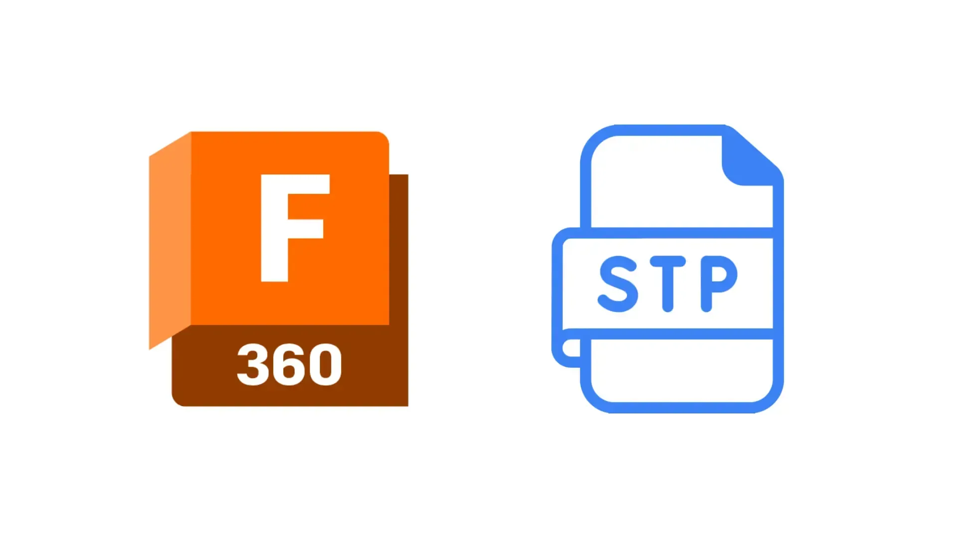 Autodesk Fusion 360 and STEP file icons side by side